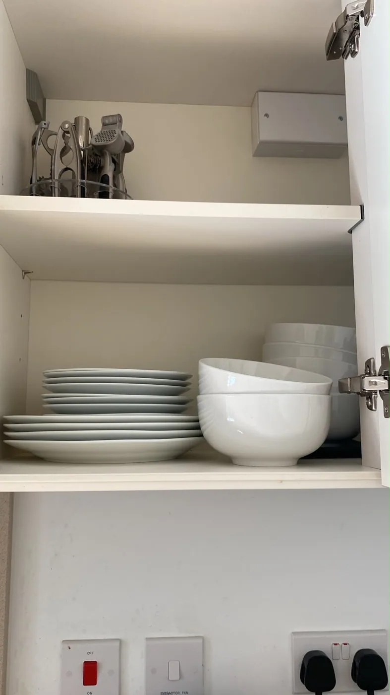 Freshly organised plates and bowls